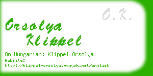 orsolya klippel business card